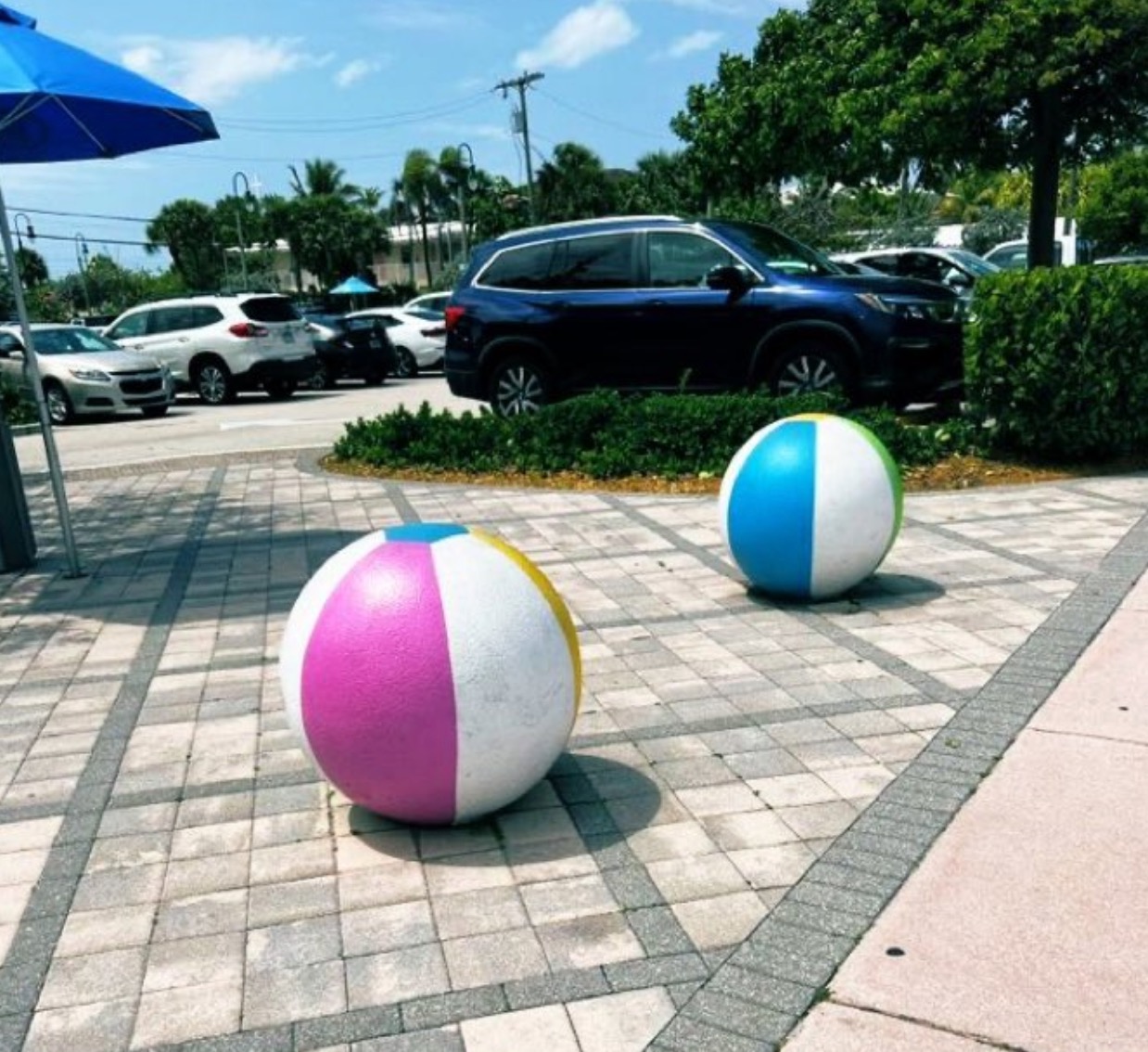 beach ball bollards